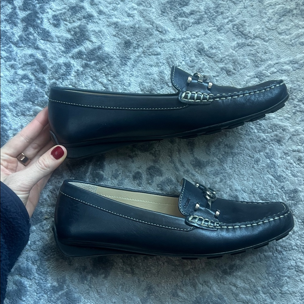 Geox Respira Navy Leather Loafers- Sz 37- NWOT - Picture 7 of 11